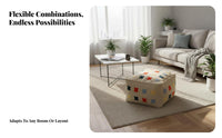 Woven Zabuton Comfortable Floor pouf Thick Padded for Living Room, Meditators
