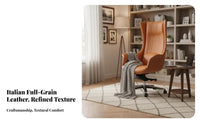 Highposterior Managerial Chair Premium Leather Upholstery Office Furniture Adjustable Height sturdyDuty Base for Adults