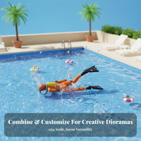 1:64 Scale Diver Figure DIY Sand Table Layout Micro Landscape People Model