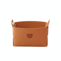 Foldable Felt Tote With Handles Storage Basket Soft and Sturdy for Living Room