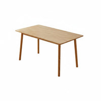 Solid Wood Japanese Style Wooden Table Nordic Style Dining Table Rectangular Kitchen Table Household Furniture Smooth Finish Suitable for Dining Room Family Gathering Kitchen