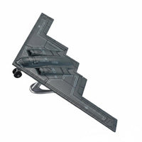 Highly Detailed B2 Aircraft Building Blocks Display Stand Included Stealth Aircraft Assembly Kit Pre-Colored Parts Toy Rolling Wheels for Collection Shelf