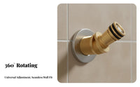 Built-in Filter Eccentric Shower Connector Thickened Brass Shower Mixer Curved Leg Easy Installation for Bathroom Renovation
