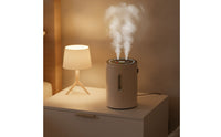Humidifier with Two Mist Outlets Auto Shut off Top-Fill Humidifier Appliance Portable USB for Office Workers, Bedroom, Bedside