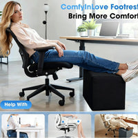 Adjustable Height Wedge Leg Pillow, Memory Foam Footrest for Under Desk