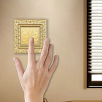 Brass Socket with USB Decorative Carved Frame Universal Power Outlet
