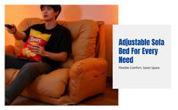 Ergonomic Floor Mat Lazy Sofa Bed, Foldable, Double, Large, Breathable Innovative Fabric, Modern Design, Bedroom