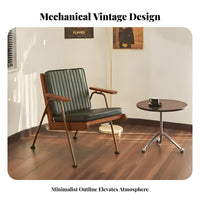 Minimalist Iron Armchair Mechanical & Aesthetic Single Sofa Retro Artistic Design Light Luxury for Homeowners, Adults, Cafe