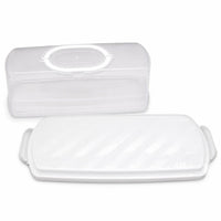 Rounded Edges Bakery Container Carry Handle Roll Cake Box for Portable Serving
