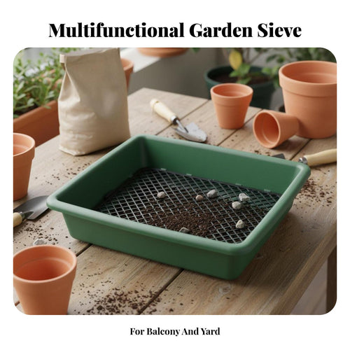 Round Plastic Soil Sifter Multi-Functional Round Gardening Sifter Easy to Clean