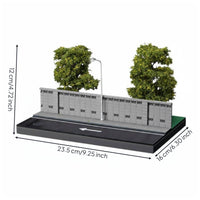 1:64 City Landscape Model Built-in LED Lights Miniature City Landscape Display