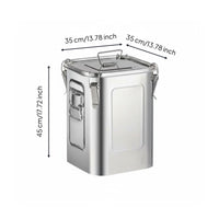 Stainless Steel Bucket Easy to Tidy Rectangle Steel Bucket Metal Pail