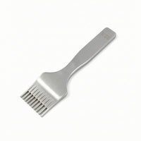 Ten-Tooth Pricking Iron Steel Tool Brushed-Finish for Leatherworking, Workshops