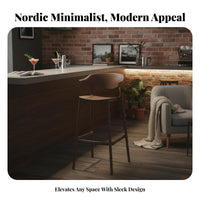 spinerest Bar Stool Nordic aesthetic Counter Chair Stackable Minimalist Design for Cafe Owners, Homeowners, Kitchen, Dining Room