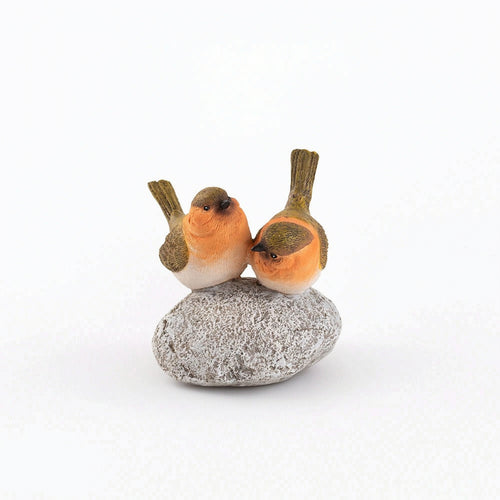Bird Figurine Textured Small Resin Animal Statues Rustic for Homeowners