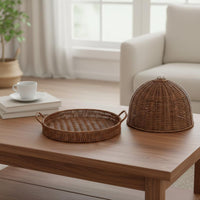 Bread Basket with Lid Dust Resistant Covered Snack Basket Household Storage for Party