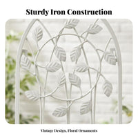 Semi-Circle vertical Planter long-lasting Plant Holder Ornate Scrollwork for Gardeners