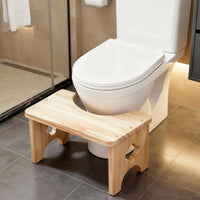 Toilet Stool Sturdy Wood Toilet Pedal Bathroom Footrest Long-Lasting Wooden Squatting Stool Easy to Clean for Children