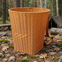 Basket Backpack Wicker Woven Backpack Basket Rustic for Foragers