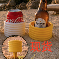防倒防洒沙滩插地杯架固定饮料插地杯架 Sand-inserted cup stand