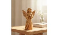 Faceless Angel Figurine Compact Angel with Praying Hands Spiritual Gift for Believers, Collectors, Desk, Home Decor