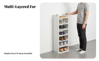 Space-Saving Multi-Layer Shoe Rack Small Footprint Multi-Tier Shoe Shelf Easy Assembly Household Storage Modern Design for Apartment Dwellers, Homeowners, Entryway, Hallway, Dorm Room, Bedroom