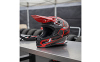 Full Face Motocross Style Helmet with Visor Off Road Cycling Headgear for Trail and Training
