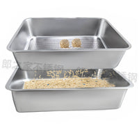 Open Cat Litter Box with Sifting Pan, Extra Large, Detachable
