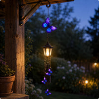Solar Lantern Wind Chime Decorative LED Hanging Decor Easy to Hang