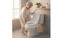 Contoured Toilet Seat Riser Easy to Clean Toilet Seat Riser with Clamp User-Friendly for Seniors, Handicapped, Home Care, Washroom
