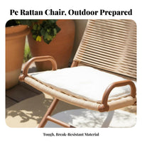 Woven Rope Recliner Foldable Lounge Chair Sturdy Frame Er Proceed Nomic Design for Patio, Garden