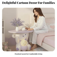 Bunny Character Stand Cute Cartoon Design Side Table Stable Base for Living Room