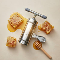 Portable Stainless Steel Honeycomb Press Rust-Proof Handheld Honey Extractor Easy to Clean for Beekeepers, Home Kitchen, Homestead, Farm