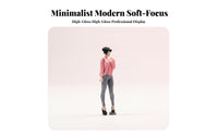 Blue Pants Miniature Decor Tabletop Fairy Garden 1:64 Scale Female Figurine Standing Female Figurine Micro Landscape for Diorama
