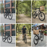 Long-Lasting Cycle Rear Rack with Seat Cushion Adjustable Detachable Cycle Cargo Rack Sturdy Universal for Commuters, Cyclists