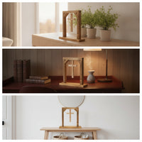 Floating Cross Display Freestanding Decor Stable for Mantel