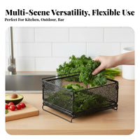 Stackable Wire Drawer Foldable Kitchen Organizer No-Drill for Pantry, Homeowners