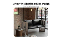 Sturdy Construction Shipping Container Themed Furniture Set Comfortable Cushioning Industrial Aesthetic Seating Restaurant Booth for Interior Designers, Business Owners, Cafe, Bar, Commercial Space, Lounge