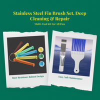 Stainless Steel Fin Cleaning Brush, Coil Cleaner, Air Conditioner Maintenance Tool, Flexible, sturdy, for HVAC, Refrigerator, Radiator