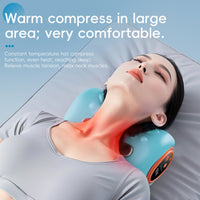 Ergonomic Neck Massage Pillow Vibrating Neck Massager Pillow Compact for Travel