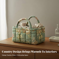 Foldable Organizer Basket Versatile Foldable Storage Bin Portable Small Storage Tote with Handles for Travel, Nursery