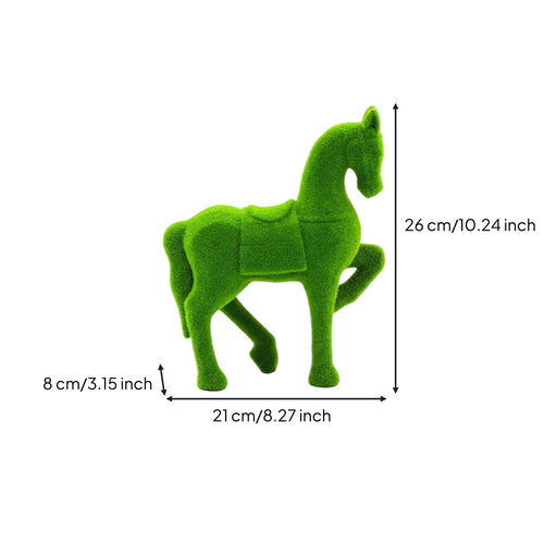 Foliage-Covered Horse Statue Creative Design Outdoor Decor Cute for Balcony