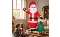 Quick Setup Inflatable Santa with Gift Bag Secure Giant Santa Inflatable Oversized Bright for Homeowners