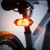 Rechargeable Smart Bike Light with LED Display Rear-Mounted Bike Tail Light with Display Screen Compact Lightweight for Cyclists, Commuters