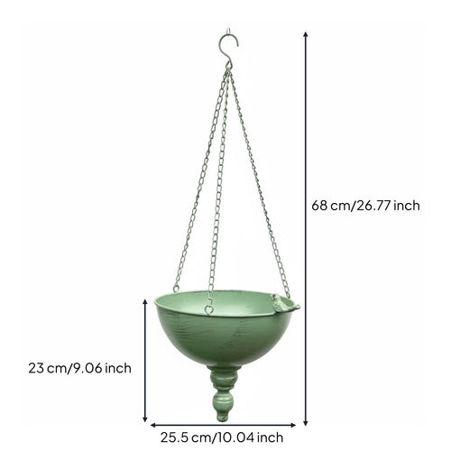 Rustic Hanging Planter Distressed Finish Iron Hanging Basket Long-Lasting