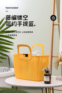 软料手提收纳筐大号塑料镂空买菜收纳篮水果蔬菜厨房置物篮子批发