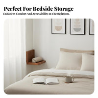 Fold-down Nightstand Space-Saving Foldable surface Shelf surfacemounted Appearance