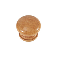 Wooden Cabinet Knob, Mushroom Shape Handle, Natural Wood