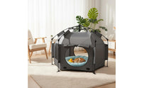 Hexagon Pet Fence Zippered Door Feline Playpen Breathable Mesh for Nursery