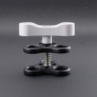 Coiled-Loaded Underwater Photo Light Clamp Black and White Three-Hole Clamp Bracket Compact Stable Grip